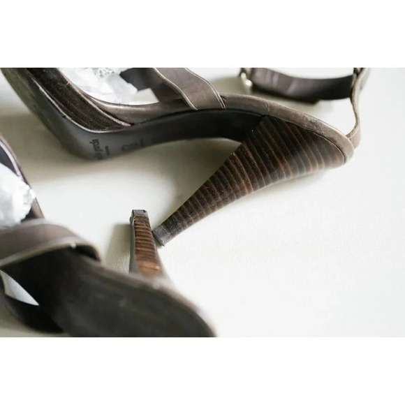 Pedro Garcia Dark  Brown Leather Strappy Sexy Sandal Heels 39 - Picture 11 of 11